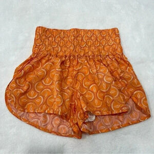 Free People Movement Orange Logo Way Home Shorts